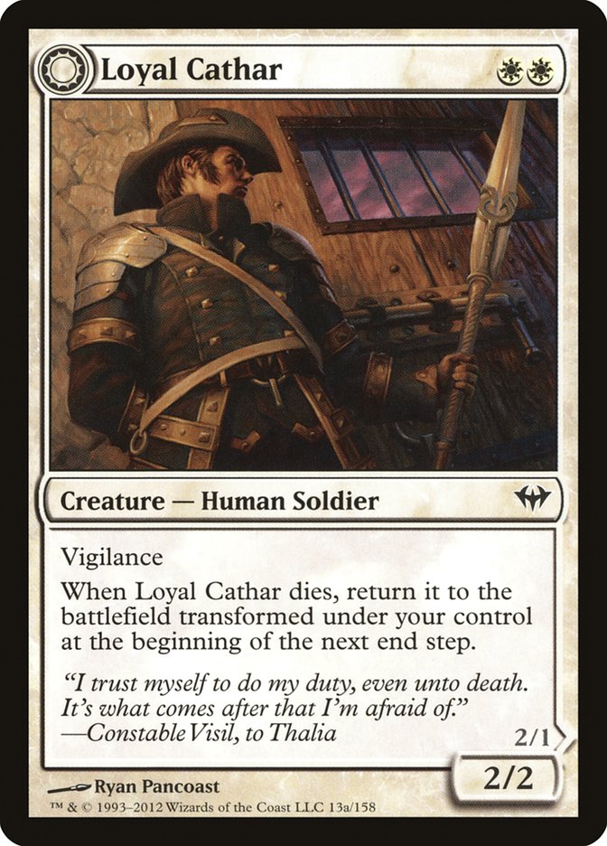 Loyal Cathar // Unhallowed Cathar [Dark Ascension] | Gear Gaming Bentonville