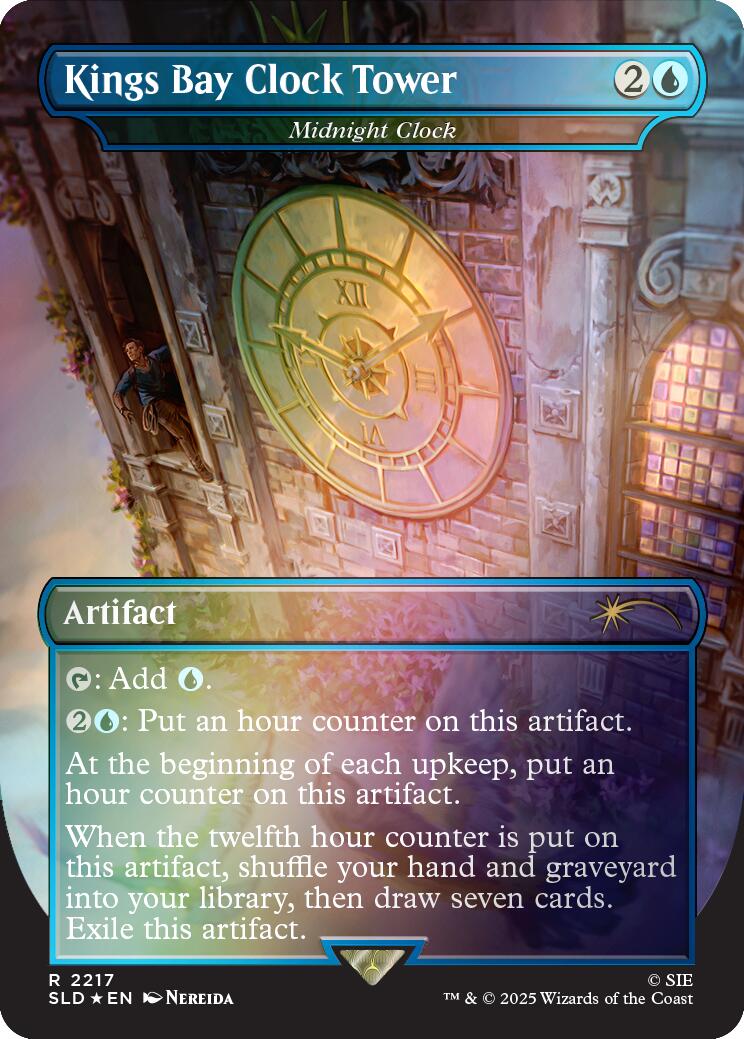 Kings Bay Clock Tower - Midnight Clock (Rainbow Foil) [Secret Lair Drop Series] | Gear Gaming Bentonville