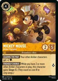 Mickey Mouse - Amber Champion (23/204) [Whispers in the Well] | Gear Gaming Bentonville