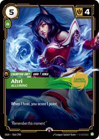 Ahri - Alluring (Launch Exclusive) [Riftbound Promotional Cards] | Gear Gaming Bentonville