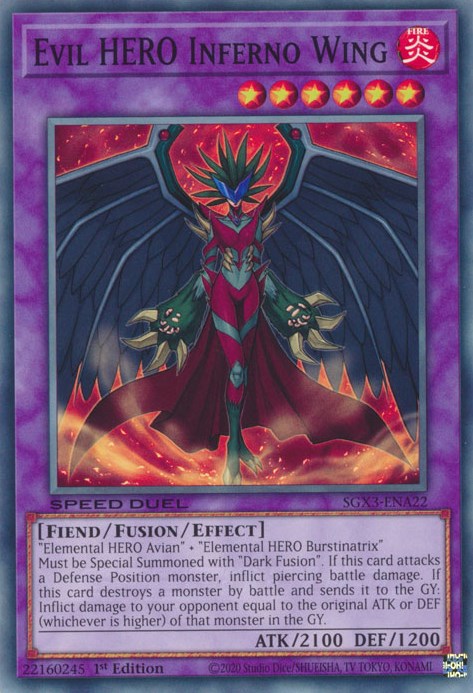 Evil HERO Inferno Wing [SGX3-ENA22] Common | Gear Gaming Bentonville