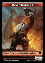 Human Soldier // Dwarf Berserker Double-Sided Token [Commander Masters Tokens] | Gear Gaming Bentonville