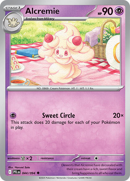 Alcremie (044/094) (Reverse Holo) [Mega Evolution: Phantasmal Flames] | Gear Gaming Bentonville
