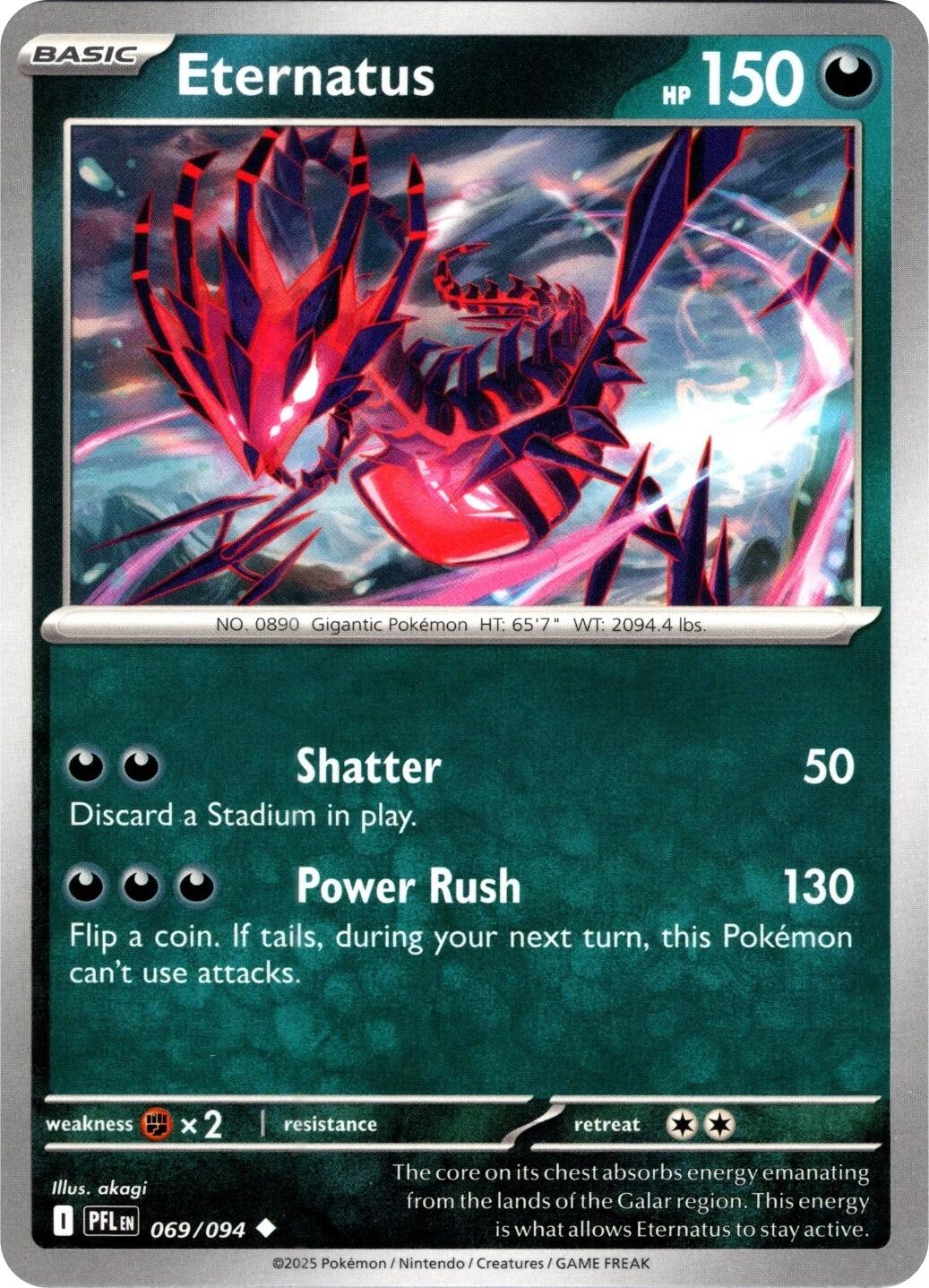 Eternatus (069/094) (Reverse Holo) [Mega Evolution: Phantasmal Flames] | Gear Gaming Bentonville