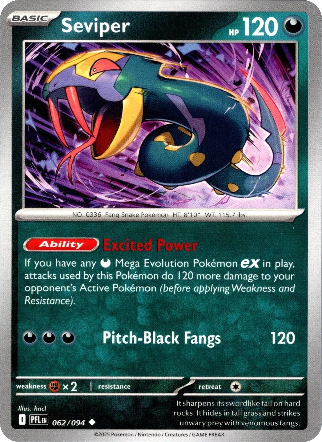 Seviper (062/094) [Mega Evolution: Phantasmal Flames] | Gear Gaming Bentonville