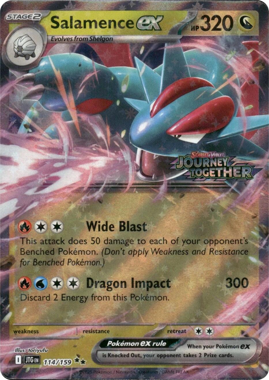 Salamence ex (114/159) (Journey Together Stamped) [Scarlet & Violet: Journey Together] | Gear Gaming Bentonville