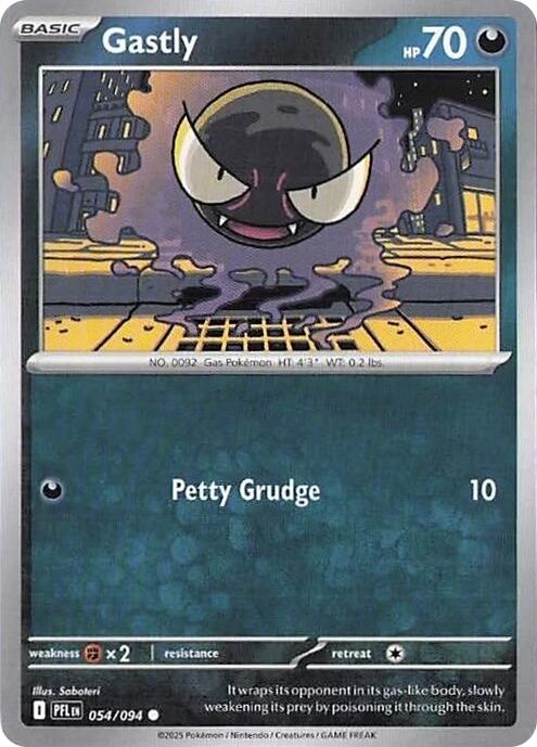 Gastly (054/094) (Reverse Holo) [Mega Evolution: Phantasmal Flames] | Gear Gaming Bentonville
