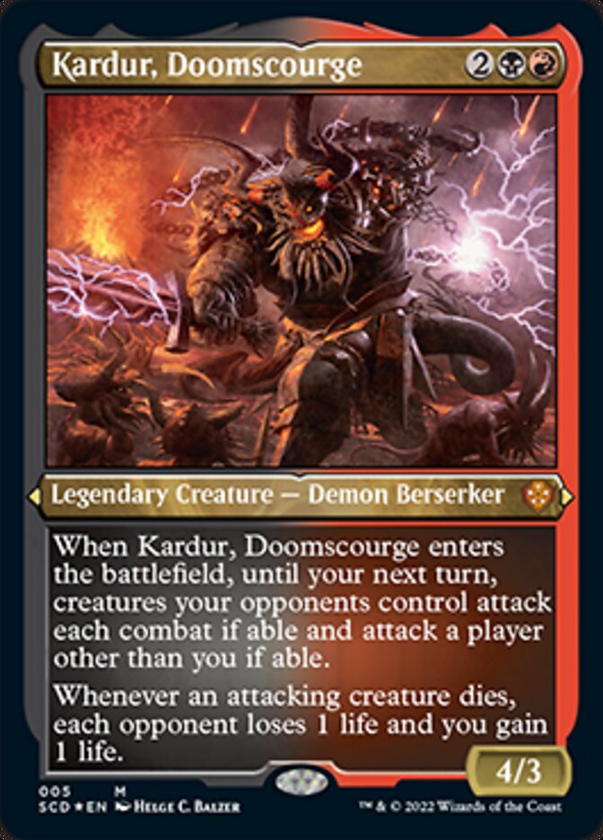Kardur, Doomscourge (Foil Etched) [Starter Commander Decks] | Gear Gaming Bentonville