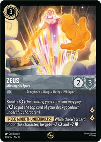 Zeus - Missing His Spark (18) [Disney Lorcana Promo Cards] | Gear Gaming Bentonville