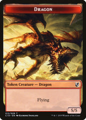 Heart-Piercer Manticore // Dragon Double-Sided Token [Commander 2019 Tokens] | Gear Gaming Bentonville