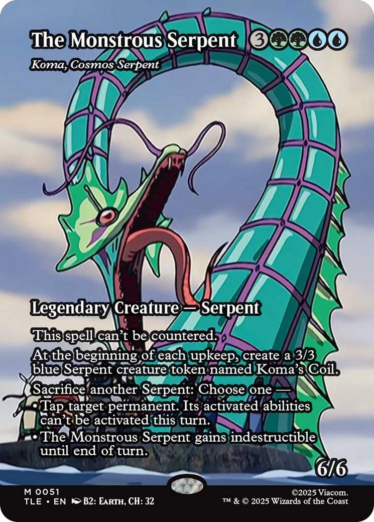 The Monstrous Serpent - Koma, Cosmos Serpent (Borderless) [Avatar: The Last Airbender: Eternal-Legal] | Gear Gaming Bentonville