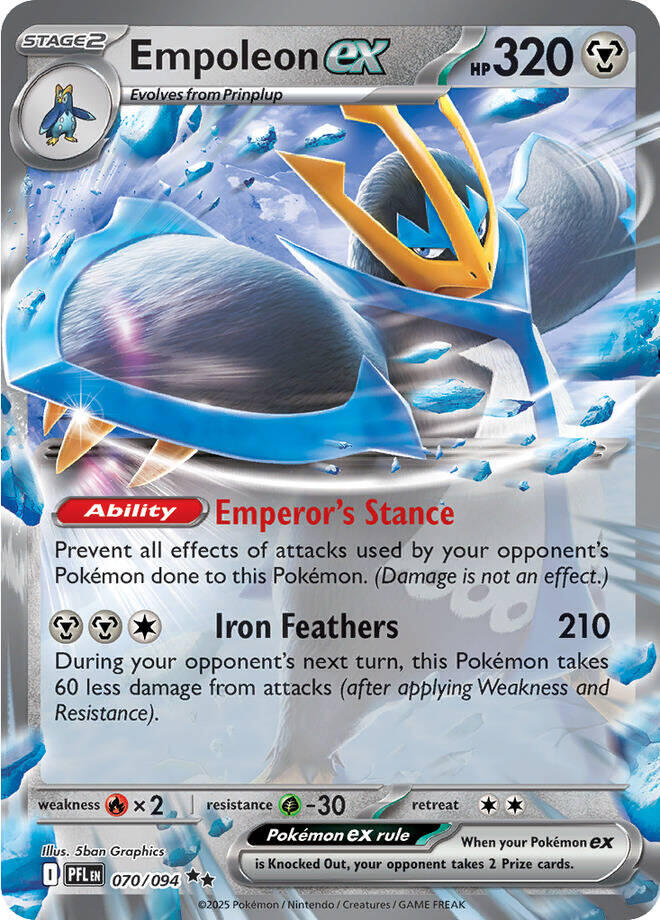 Empoleon ex (070/094) [Mega Evolution: Phantasmal Flames] | Gear Gaming Bentonville