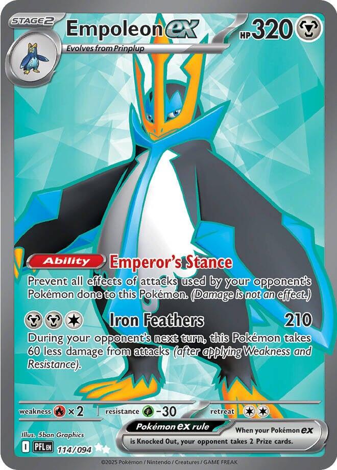 Empoleon ex (114/094) [Mega Evolution: Phantasmal Flames] | Gear Gaming Bentonville