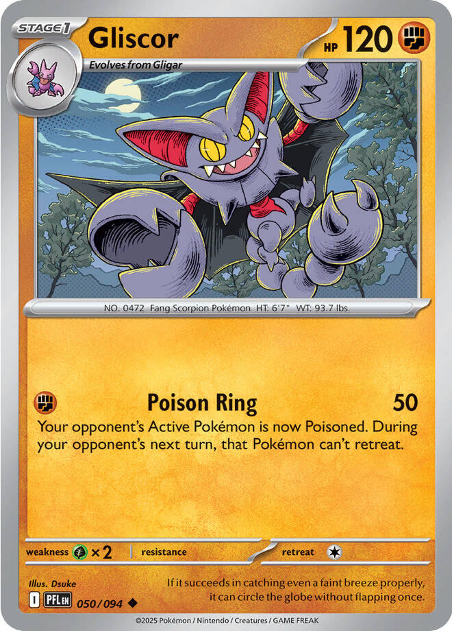 Gliscor (050/094) [Mega Evolution: Phantasmal Flames] | Gear Gaming Bentonville