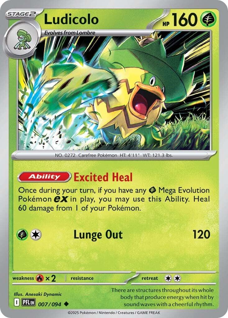Ludicolo (007/094) [Mega Evolution: Phantasmal Flames] | Gear Gaming Bentonville
