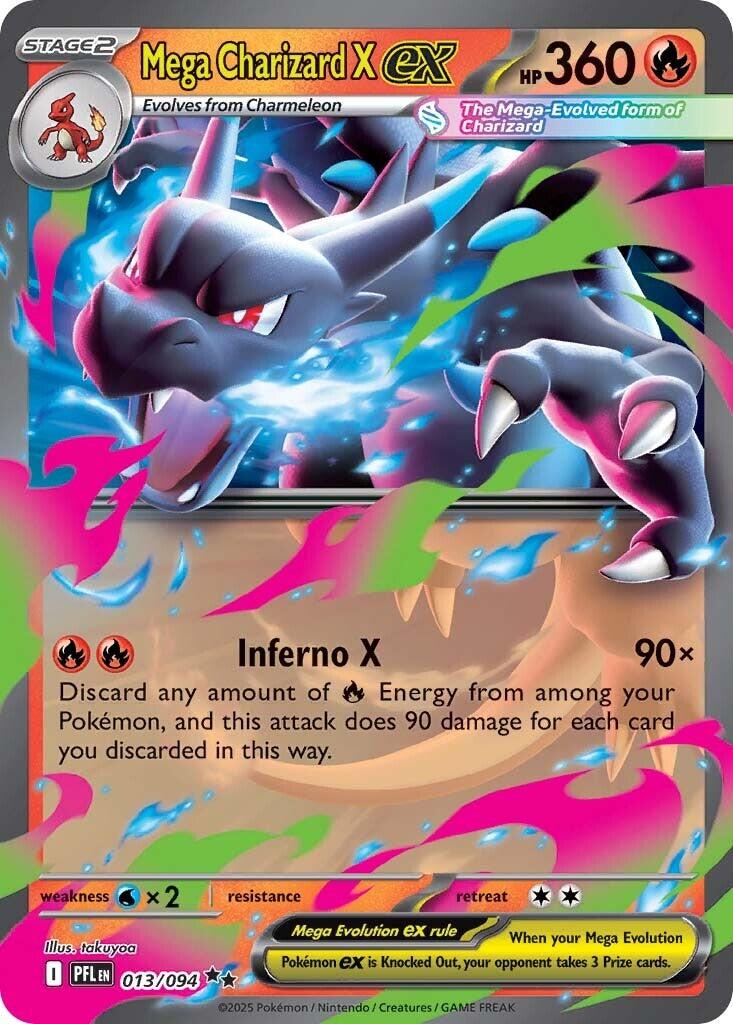 Mega Charizard X ex (013/094) [Mega Evolution: Phantasmal Flames] | Gear Gaming Bentonville