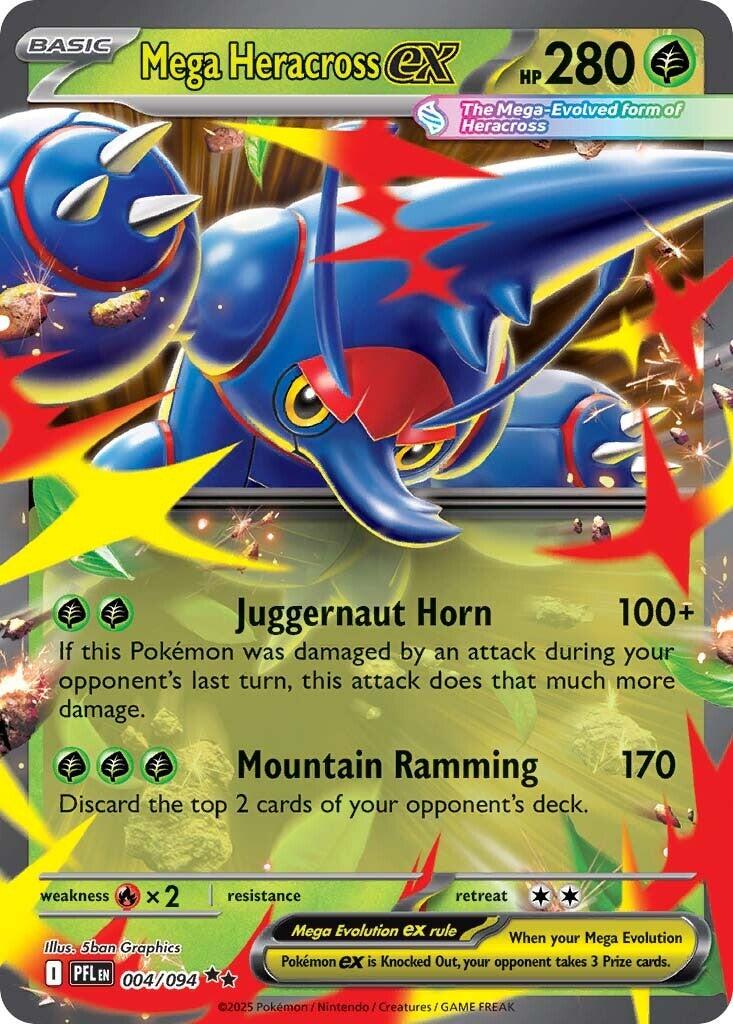 Mega Heracross ex (004/094) [Mega Evolution: Phantasmal Flames] | Gear Gaming Bentonville