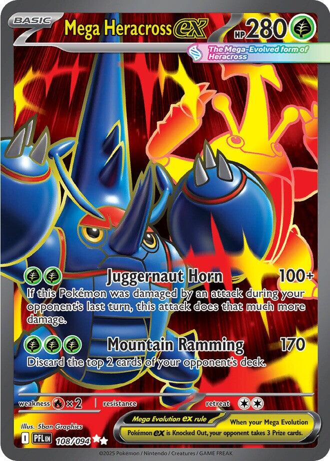 Mega Heracross ex (108/094) [Mega Evolution: Phantasmal Flames] | Gear Gaming Bentonville