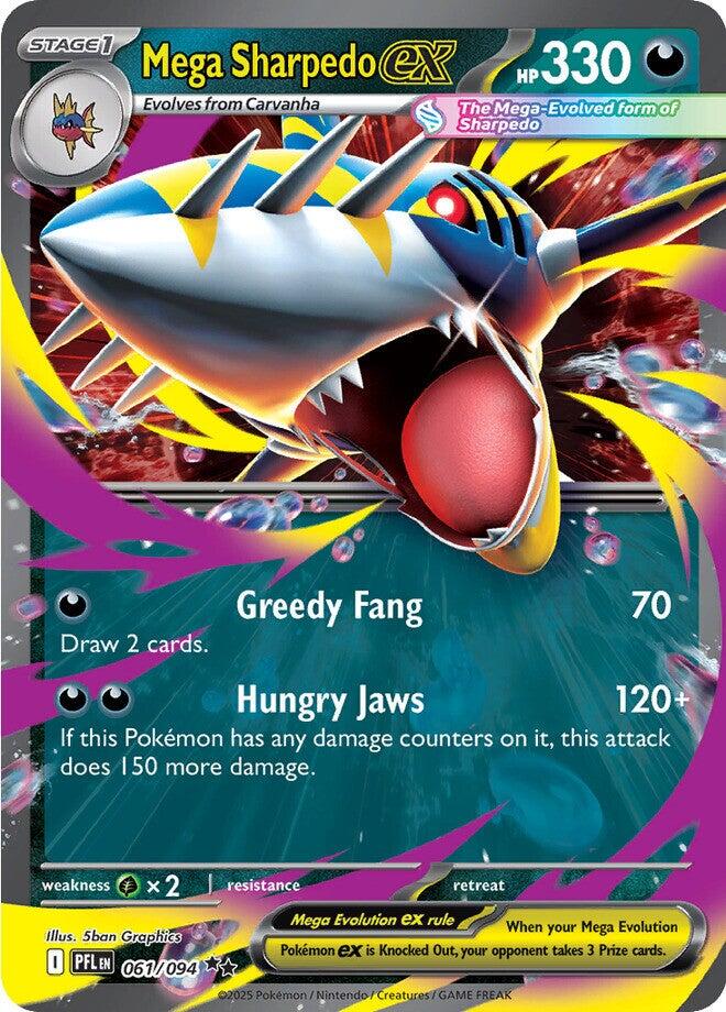 Mega Sharpedo ex (061/094) [Mega Evolution: Phantasmal Flames] | Gear Gaming Bentonville