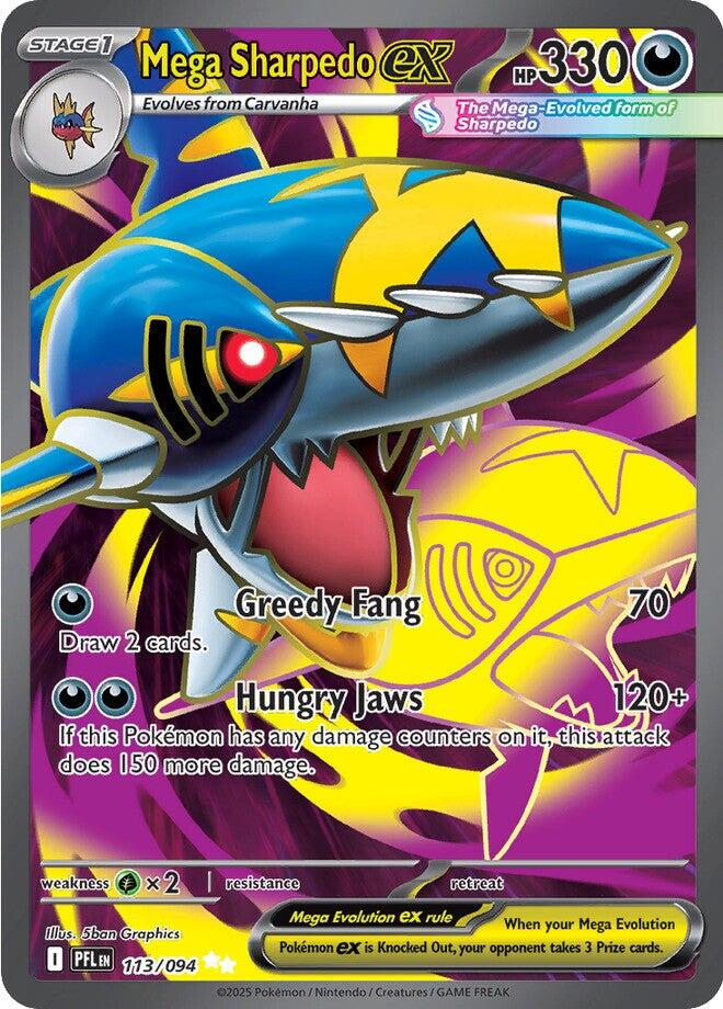 Mega Sharpedo ex (113/094) [Mega Evolution: Phantasmal Flames] | Gear Gaming Bentonville