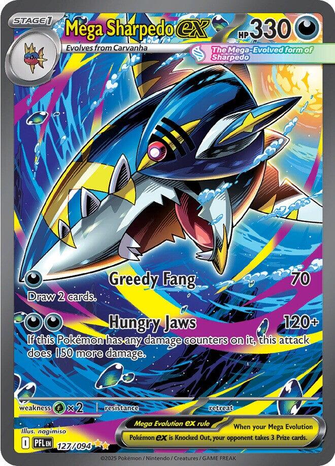 Mega Sharpedo ex (127/094) [Mega Evolution: Phantasmal Flames] | Gear Gaming Bentonville
