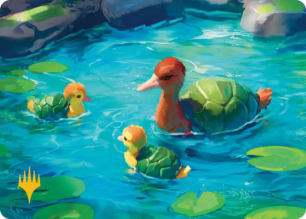 Turtle-Duck Art Card (Gold-Stamped Planeswalker Symbol) [Avatar: The Last Airbender Art Series] | Gear Gaming Bentonville