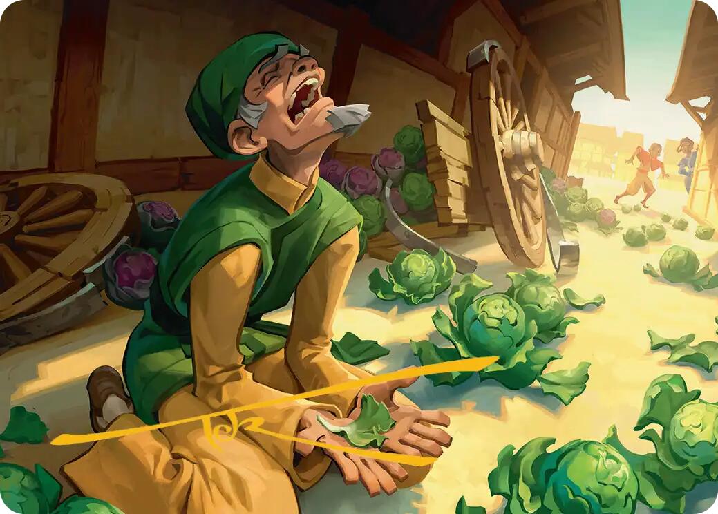 Unlucky Cabbage Merchant Art Card (Gold-Stamped Signature) [Avatar: The Last Airbender Art Series] | Gear Gaming Bentonville