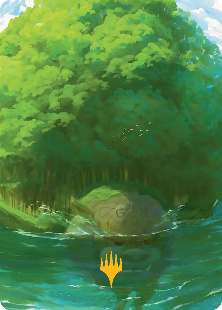 Forest Art Card (Gold-Stamped Planeswalker Symbol) [Avatar: The Last Airbender Art Series] | Gear Gaming Bentonville