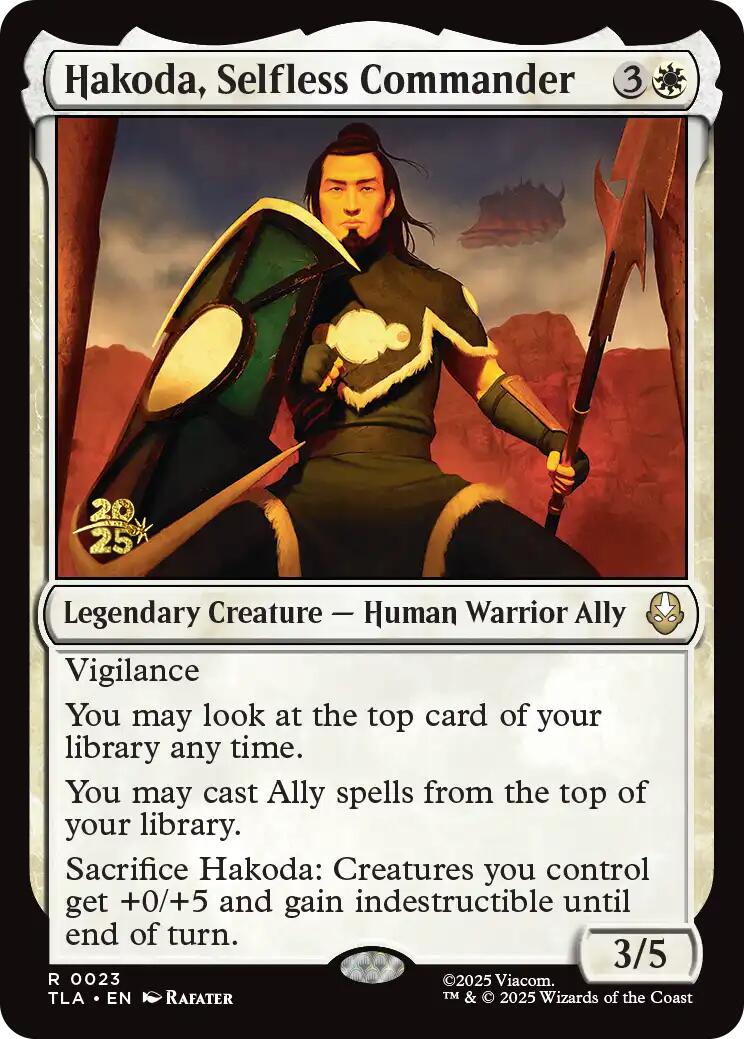 Hakoda, Selfless Commander [Avatar: The Last Airbender Prerelease Cards] | Gear Gaming Bentonville