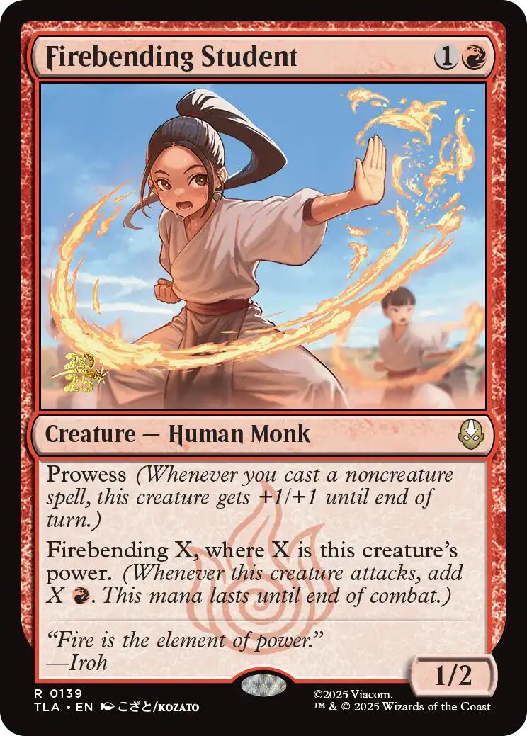 Firebending Student [Avatar: The Last Airbender Prerelease Cards] | Gear Gaming Bentonville