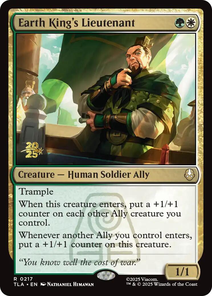 Earth King's Lieutenant [Avatar: The Last Airbender Prerelease Cards] | Gear Gaming Bentonville
