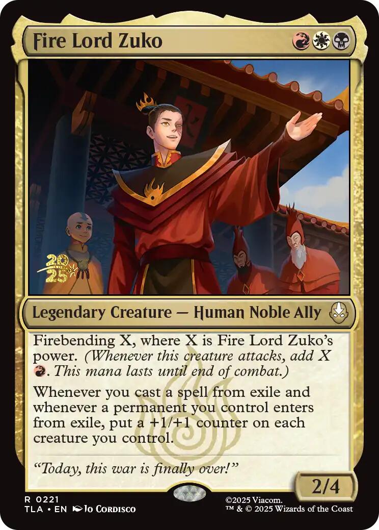 Fire Lord Zuko [Avatar: The Last Airbender Prerelease Cards] | Gear Gaming Bentonville