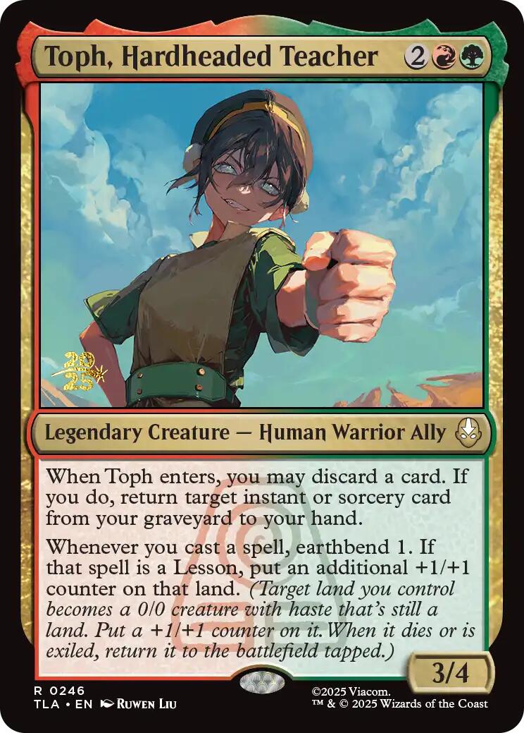 Toph, Hardheaded Teacher [Avatar: The Last Airbender Prerelease Cards] | Gear Gaming Bentonville