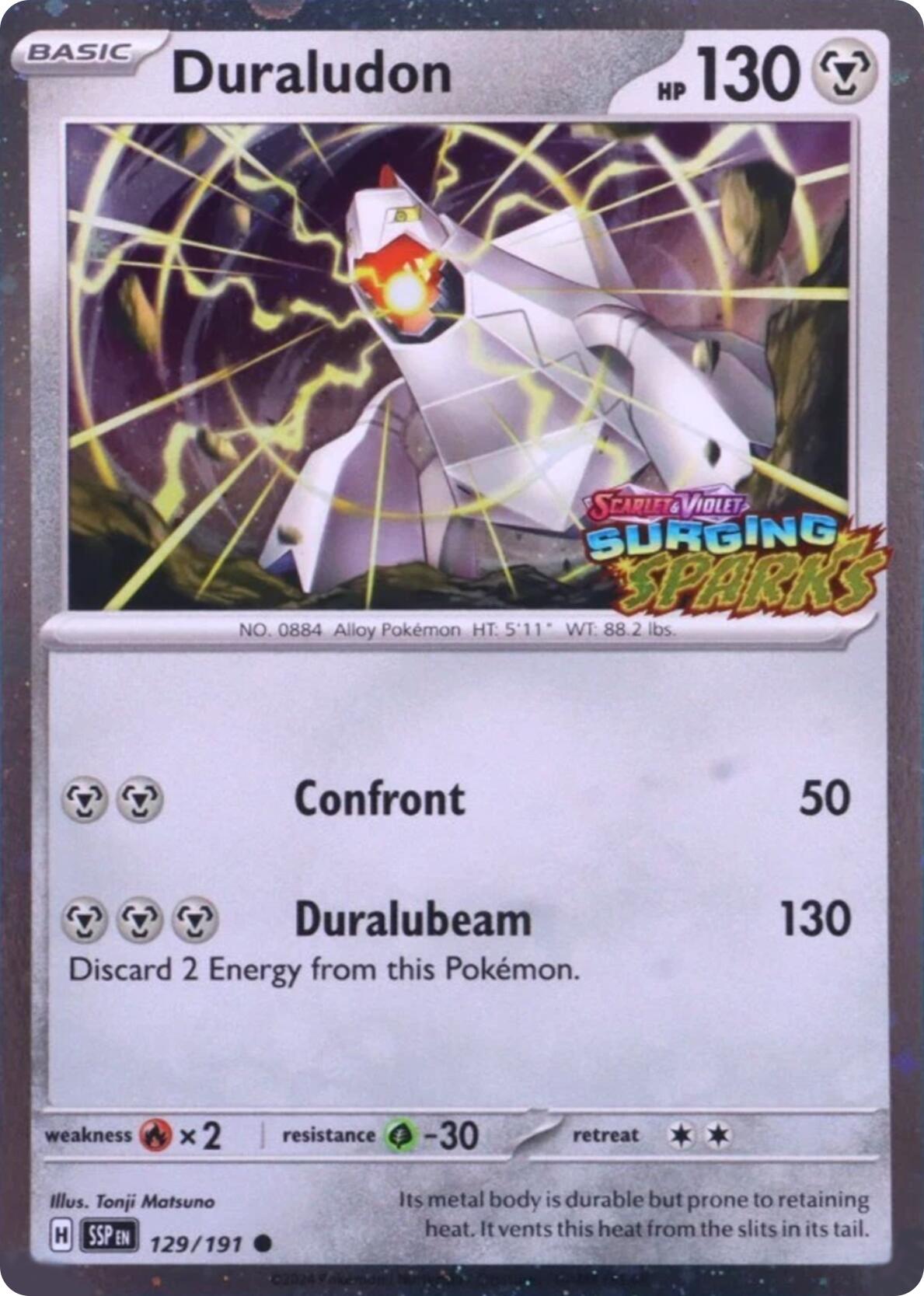 Duraludon (129/191) (Surging Sparks Stamp) [Scarlet & Violet: Surging Sparks] | Gear Gaming Bentonville