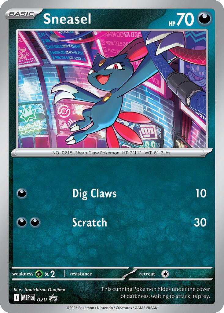 Sneasel (020) (Cosmos Holo) [Mega Evolution Promo] | Gear Gaming Bentonville