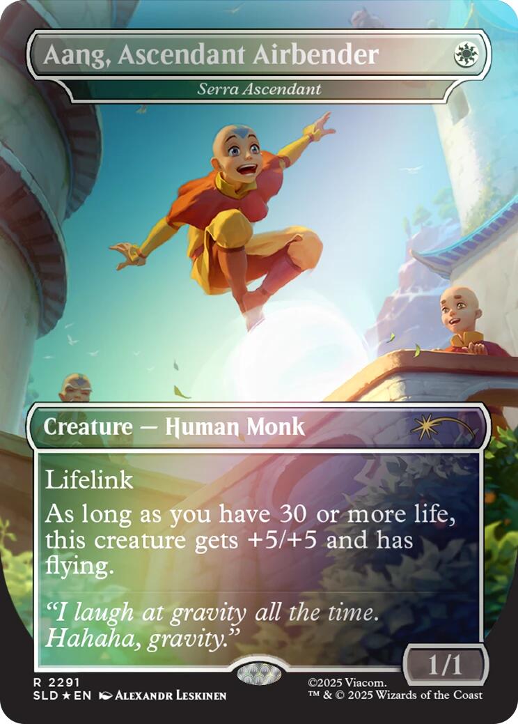 Aang, Ascendant Airbender - Serra Ascendant (Rainbow Foil) [Secret Lair Drop Series] | Gear Gaming Bentonville
