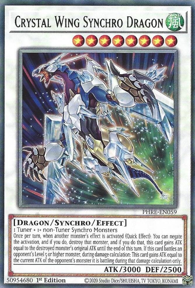 Crystal Wing Synchro Dragon [PHRE-EN059] Rare | Gear Gaming Bentonville