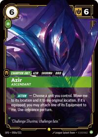 Azir - Ascendant (Alternate Art) (050a/221) [Spiritforged] | Gear Gaming Bentonville