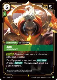 Jax - Unmatched (Alternate Art) [Spiritforged] | Gear Gaming Bentonville