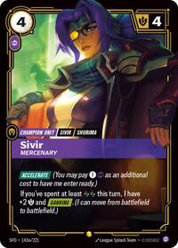 Sivir - Mercenary (Alternate Art) (143a/221) [Spiritforged] | Gear Gaming Bentonville