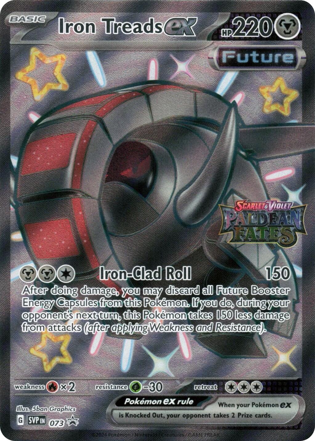 Iron Treads ex (073) (Paldean Fates Stamped) [Scarlet & Violet: Paldean Fates] | Gear Gaming Bentonville