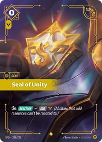 Seal of Unity (Overnumbered) (238/221) [Spiritforged] | Gear Gaming Bentonville