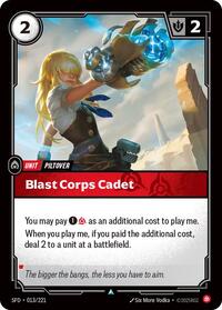 Blast Corps Cadet (013/221) [Spiritforged] | Gear Gaming Bentonville