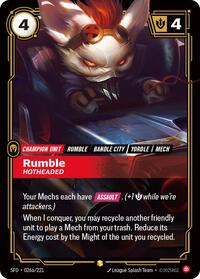 Rumble - Hotheaded (Alternate Art) (026a/221) [Spiritforged] | Gear Gaming Bentonville