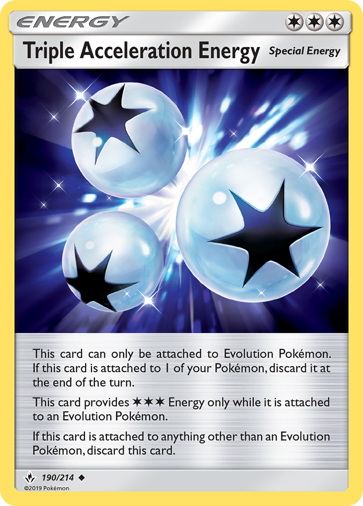 Triple Acceleration Energy (190/214) [Sun & Moon: Unbroken Bonds] | Gear Gaming Bentonville