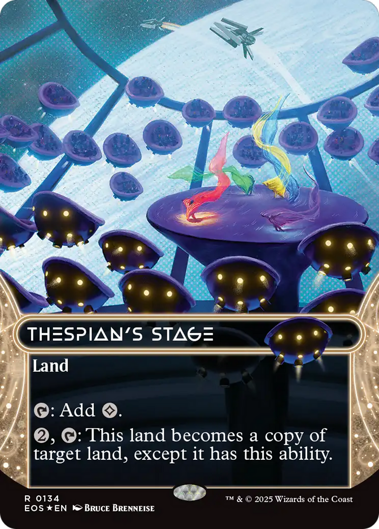Thespian's Stage (0134) (Borderless) (Galaxy Foil) [Edge of Eternities: Stellar Sights] | Gear Gaming Bentonville