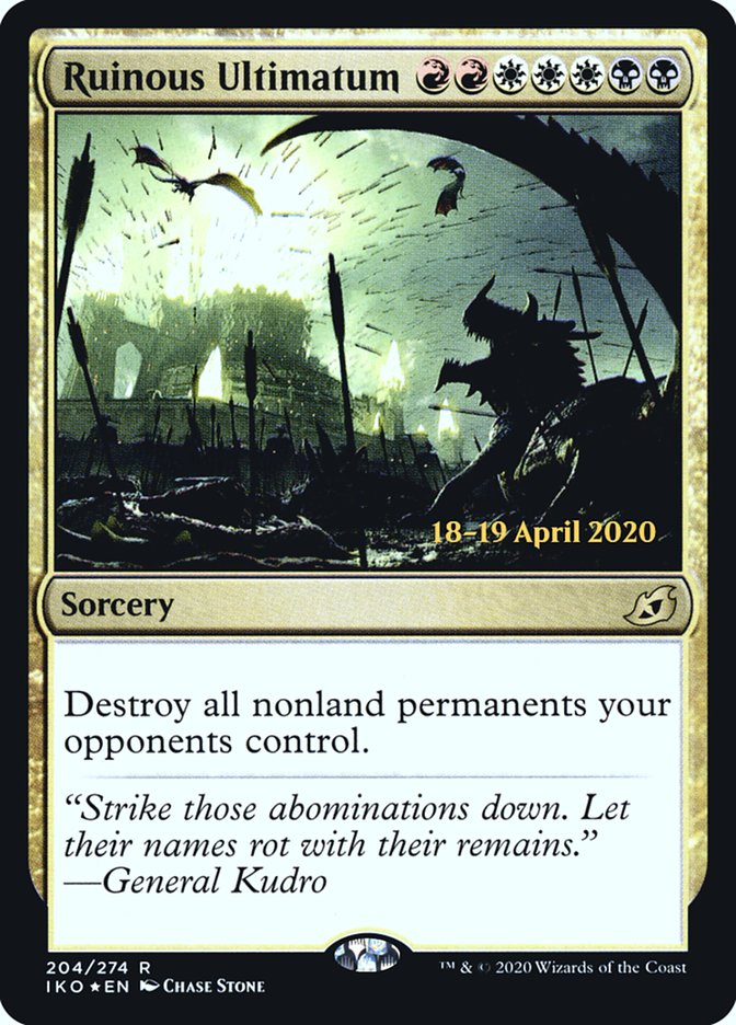 Ruinous Ultimatum [Ikoria: Lair of Behemoths Prerelease Promos] | Gear Gaming Bentonville