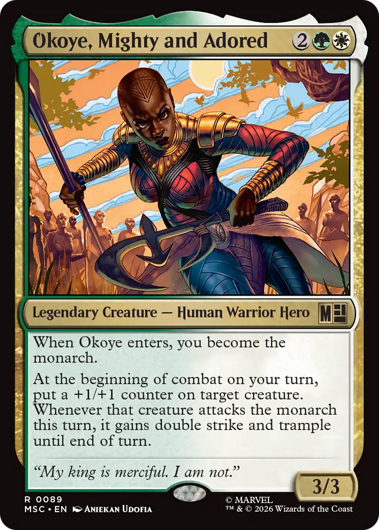 Okoye, Mighty and Adored (Surge Foil) [Marvel Super Heroes Commander] | Gear Gaming Bentonville