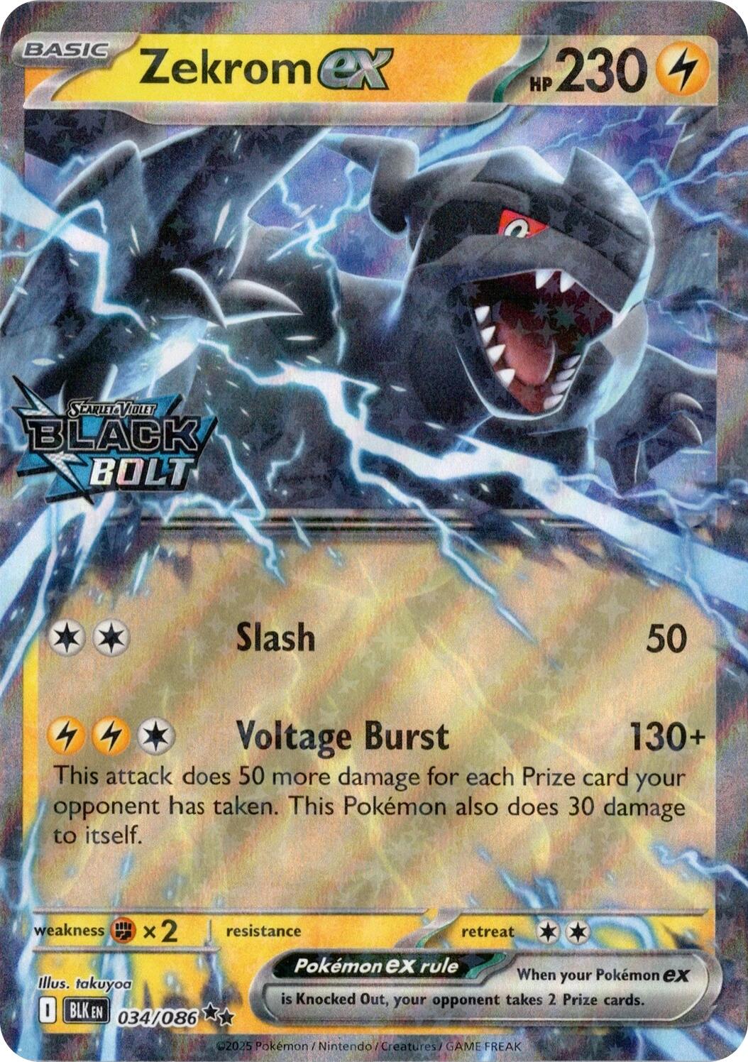 Zekrom ex (034/086) (Black Bolt Stamped) [Miscellaneous Cards] | Gear Gaming Bentonville