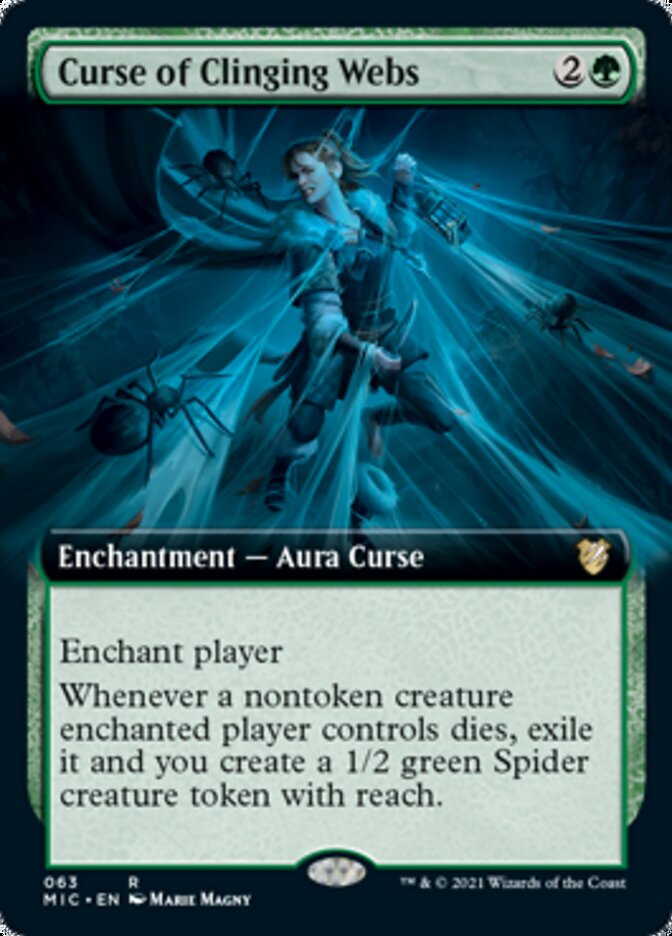 Curse of Clinging Webs (Extended Art) [Innistrad: Midnight Hunt Commander] | Gear Gaming Bentonville